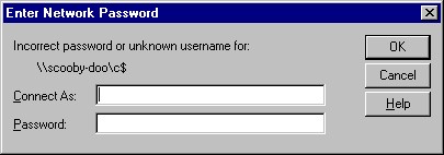 Connect As: Password Dialog Box Access a 2nd Domain From a 1st Domain